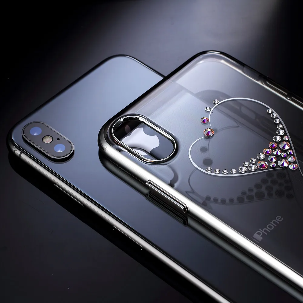 KINGXBAR для iPhone X/10 чехол кристаллами от Swarovski PC жесткий с кристалалми и стразами со X