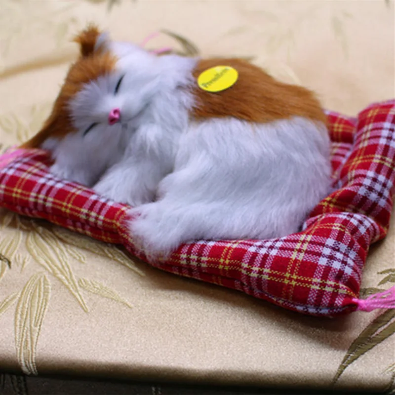 Kawaii моделирование звучание животного Куклы украшения дома Мягкие Плюшевые Спальный Товары для кошек детские Игрушечные лошадки для детей подарки на день рождения