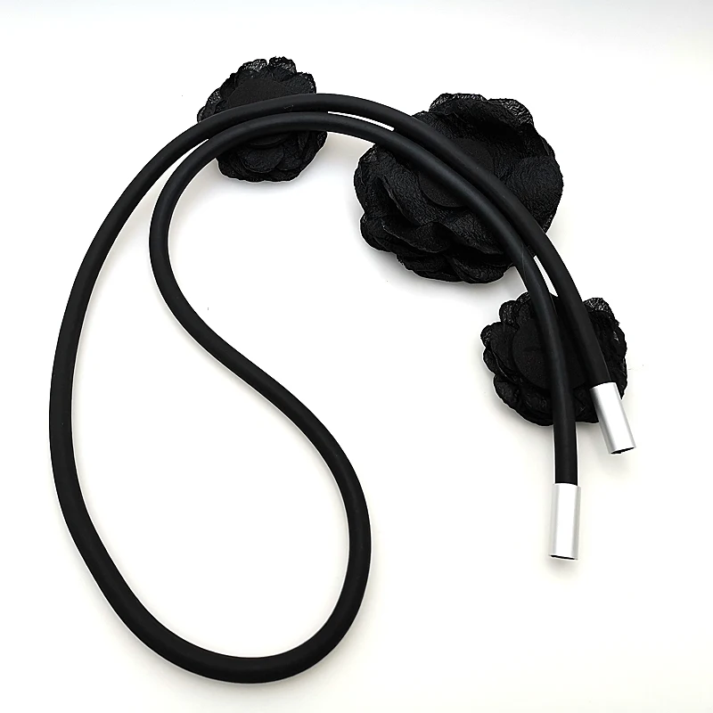 YD&ampYDBZ 2019 New Big Flower Pendant Necklace For Women Long NNecklaces Handmade Rubber Germany Style Adult Female |