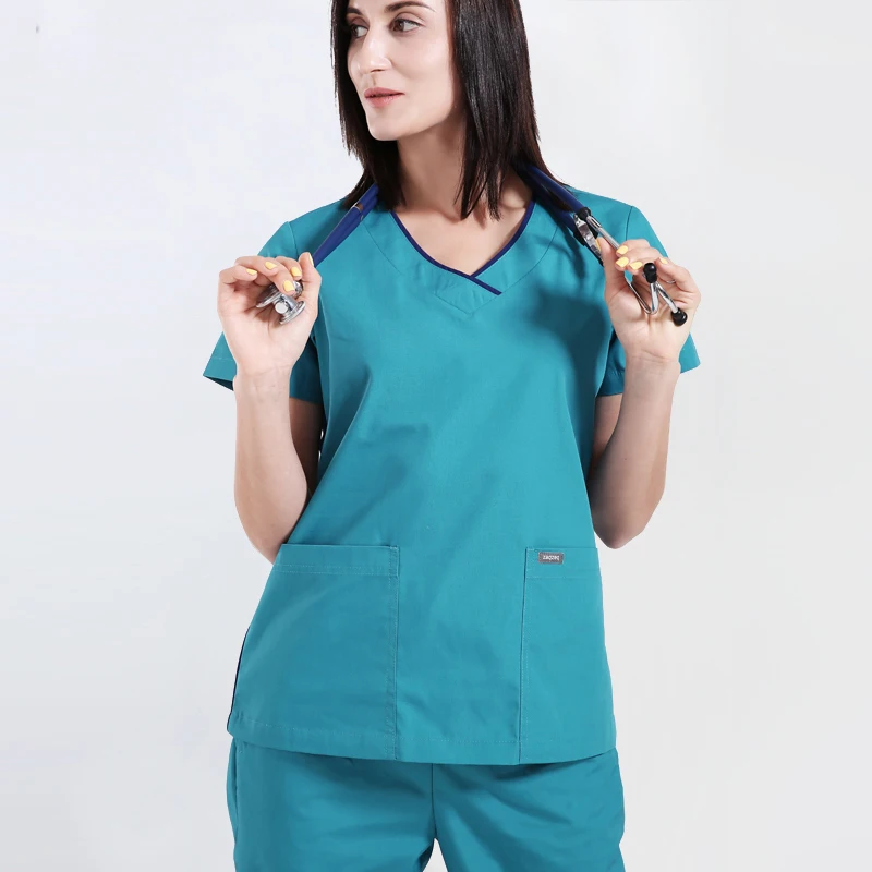 Clothes pants Медицинская одежда скраб наборы доктора медсестры с коротким рукавом униформы стоматология оральная клиника домашнее животное доктор рабочая одежда комбинезон - Цвет: Clothes pants