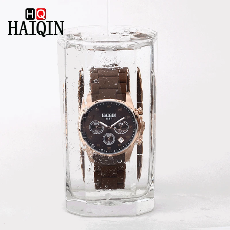 

HAIQIN Men's Watches Fashion Men Top Luxury Brand Gold / Sports / Business / Waterproof / Watch Men Stainless Steel Chronograph