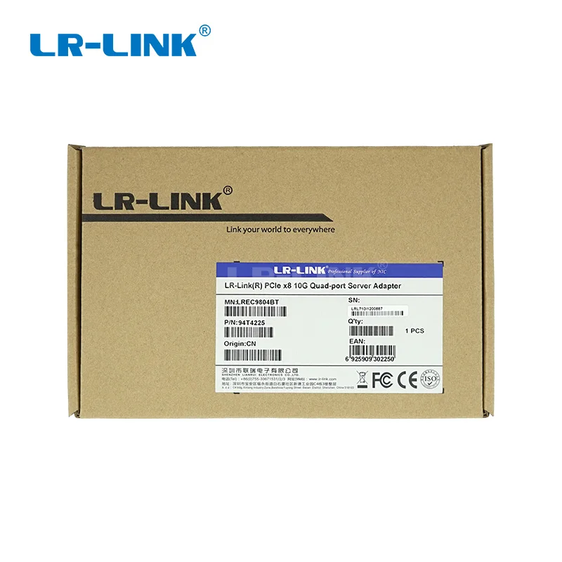 LR-LINK 9804BT 10 Гб ethernet RJ45 lan Карта четырехпортовый pci express x8 сетевая карта сетевой адаптер Nic Совместимость с Intel X710-T4