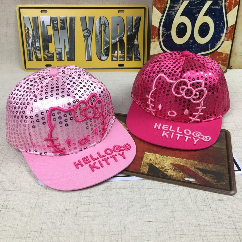 Кепка hello kitty, Детская кепка, детские бейсболки эластичные для мальчиков и девочек, спортивные летние бейсболки, 50-54 см