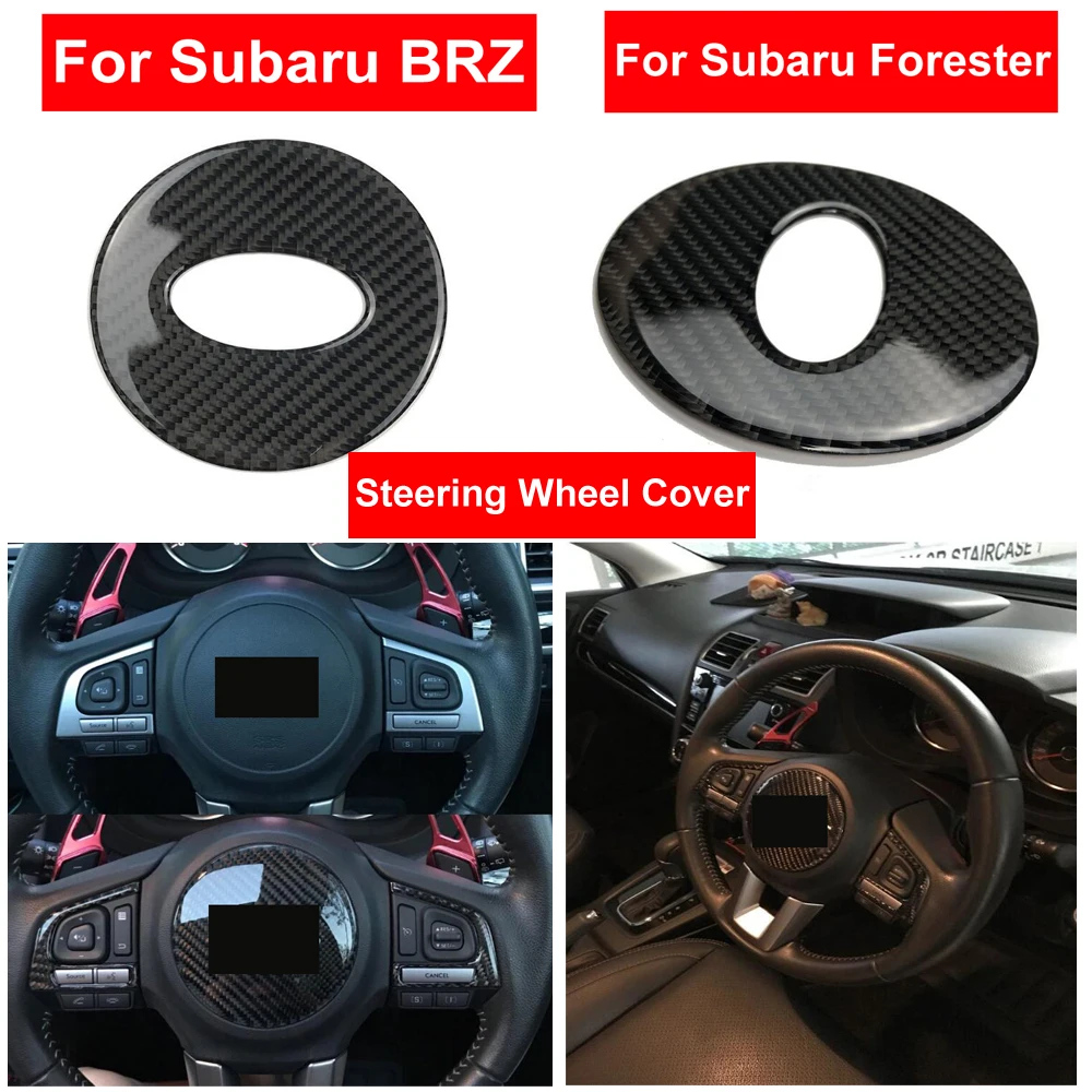 Автомобильная декоративная накладка на руль из углеродного волокна для Subaru BRZ 13-17