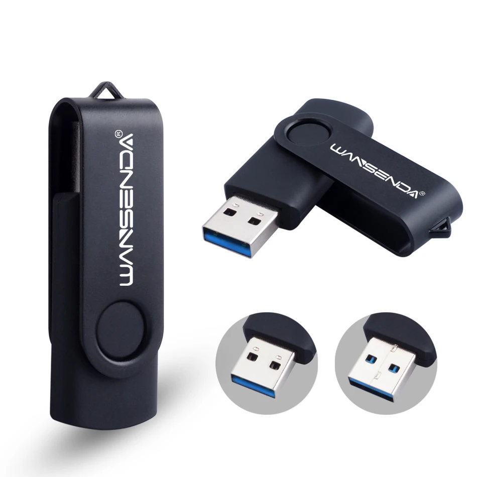 Быстрая скорость WANSENDA 3 0 USB флэш накопитель Вращающаяся ручка привод 128 Гб 64 ГБ 32 16