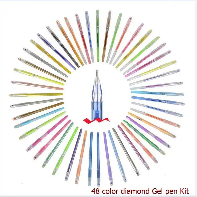 1 коробка 48 поддержка Новинка Яркие цвета цветная разноцветная гелевая ручка