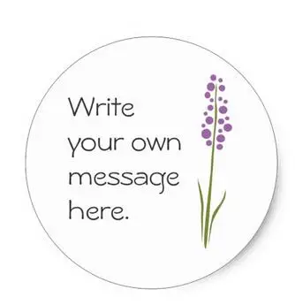 

Классическая круглая наклейка с цветком лаванды 1,5 дюйма