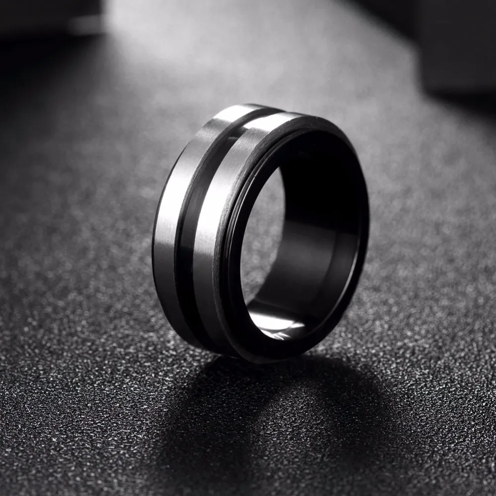 Мода 316L titanuim Сталь Круглый кольцо Повседневное Орна Для мужчин t cool Jewelry 2018