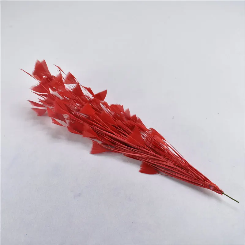 Red 1 букет красивых индеек, длина около 30 см, свадебные корсажи, перья, ремесло для головного убора, свадебные украшения, аксессуары - Цвет: Red