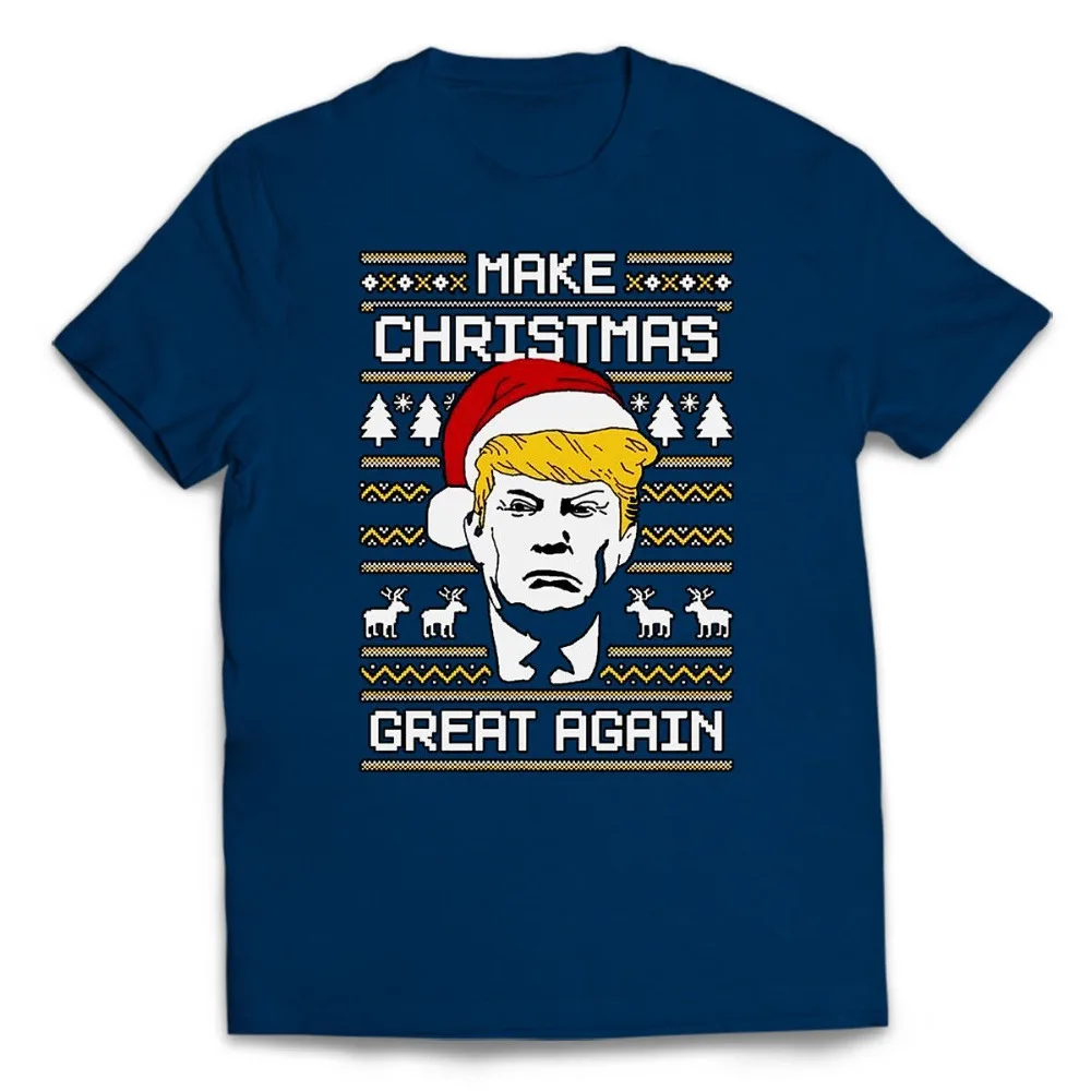 

Christmas Great Again Funny New Mens Shirt Trump 2020 Shirt Liberal 2019 Fashion O-Neck Hipster T Shirts 3D Print Tee