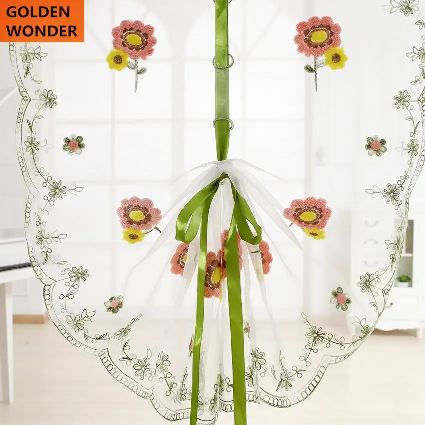 Новые вышитые двухсторонние воздушные шары занавески для гостиной окна римская