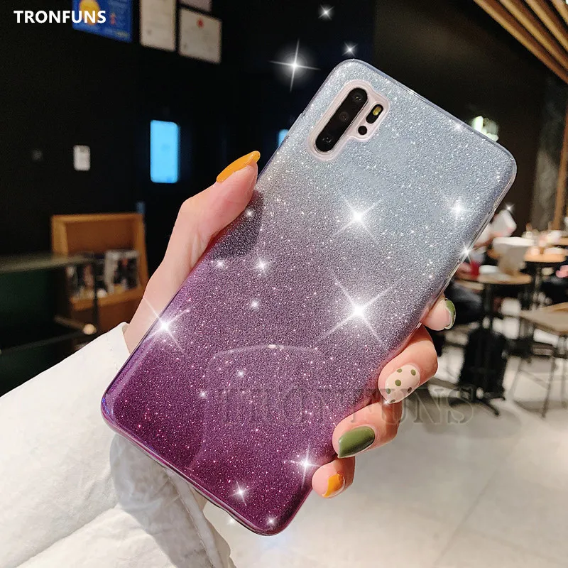 Чехол для Huawei P30 Lite блестящий чехол телефона P 30 Pro роскошный мягкий силиконовый