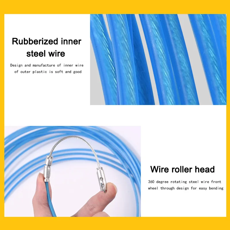 Electrician Tape Conduit Ducting Cable Puller Tools Wheel Pushing for Wiring Installation HYD88 | Инструменты
