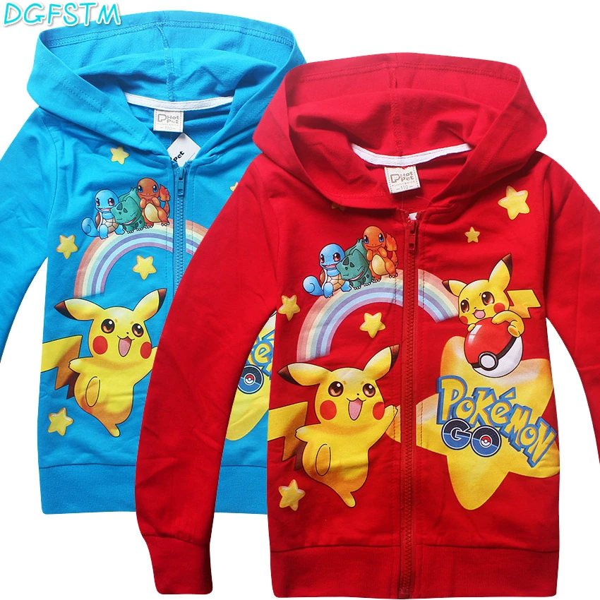 Новинка 2017 года футболка с покемоном го пальто для мальчиков хлопковые толстовки