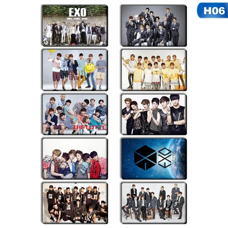 10 шт./компл. корейский группы EXO Ablum Не портите мой принтер пусковой площадки с украшением в виде кристаллов автобусная карта наклейки для фанатов Коллекция подарков