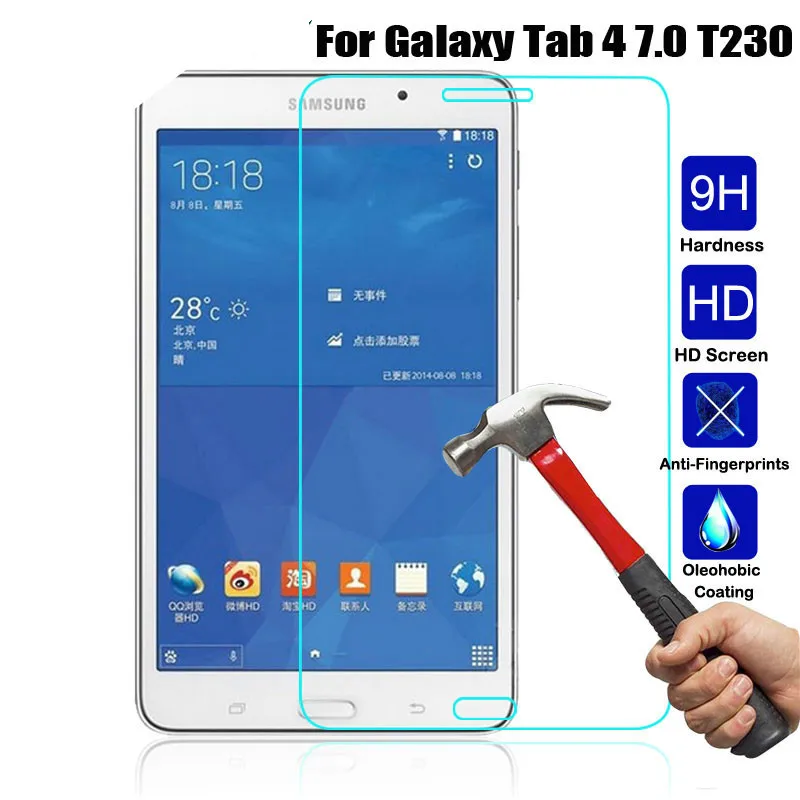 Защитная пленка для экрана планшета 2 шт. защитная Samsung Galaxy Tab 4 7 0 T231 T235 9H