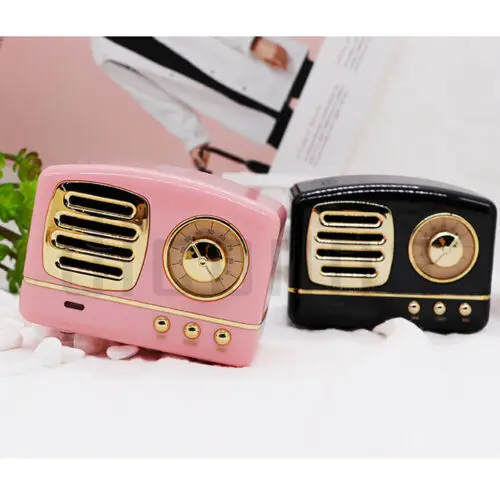 Мини Bluetooth Колонка для телефона бас ретро Беспроводная портативная винтажная