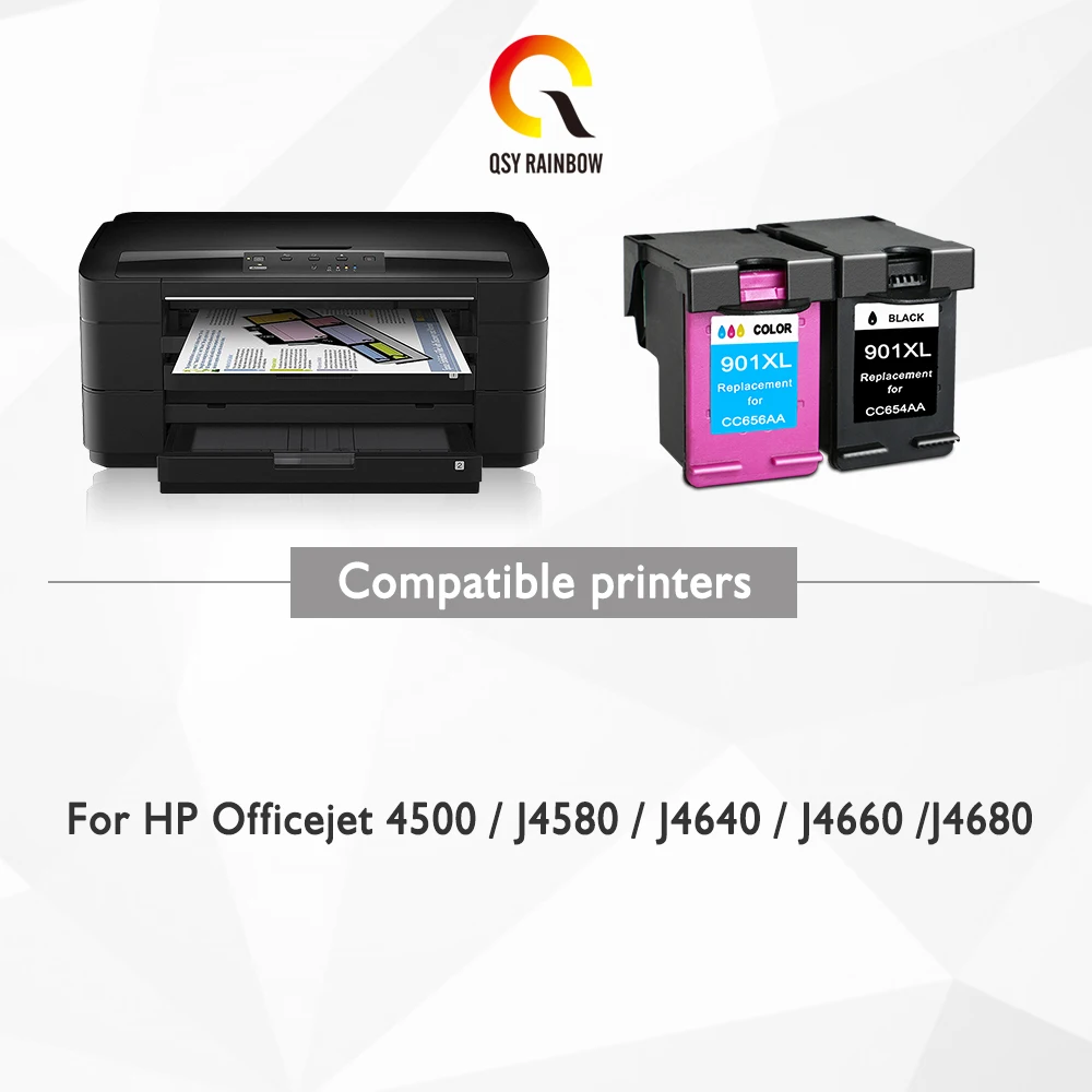 Сменный картридж QSYRAINBOW для принтеров HP 901 901xl Officejet J4580 | Компьютеры и офис