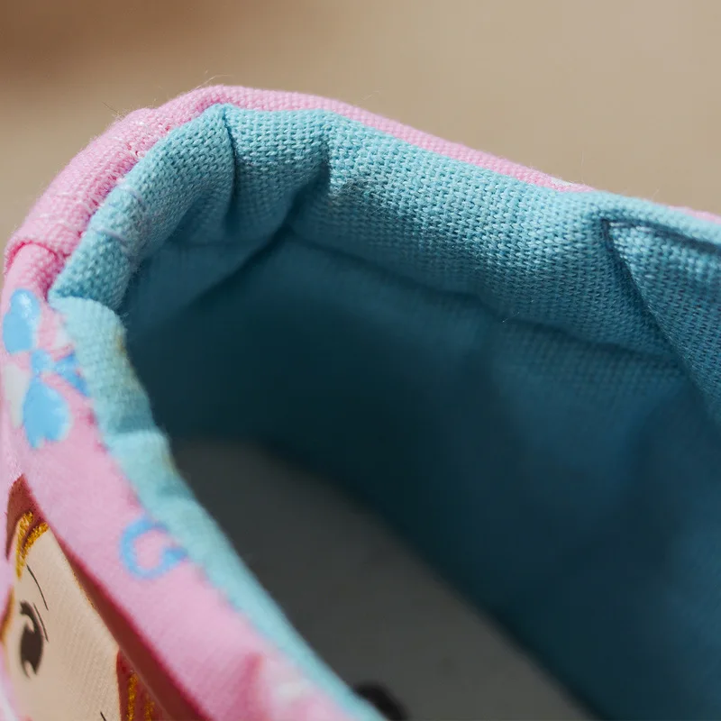 Детская парусиновая обувь для девочек белые кроссовки с высоким верхом и милыми