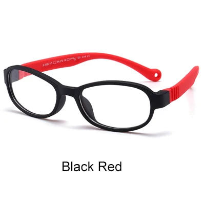 Black Red Ralferty Детские TR90 гибкие квадратные очки Небьющиеся дети близорукость рецепт оптические очки оправа очки K8154 - Цвет оправы: Black Red