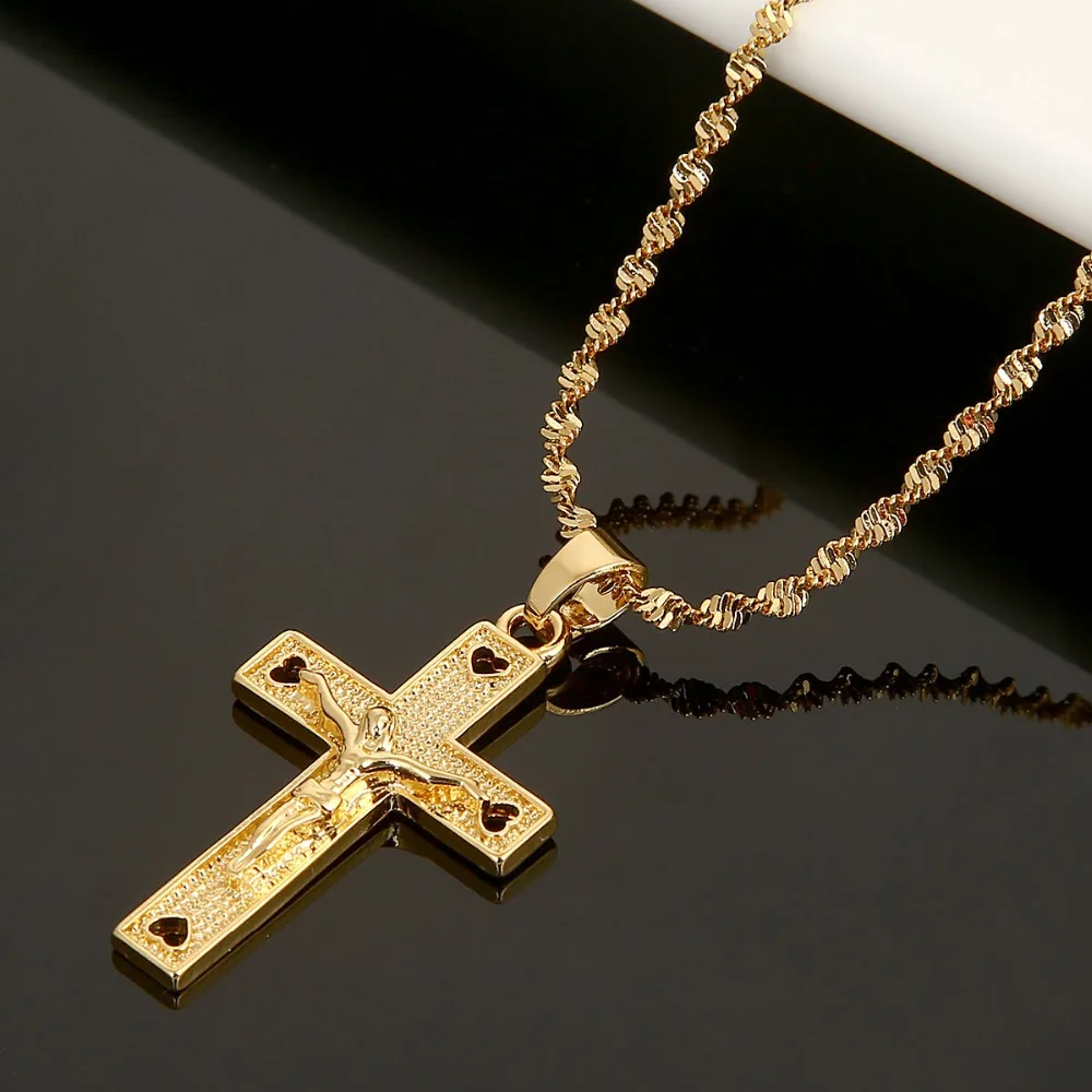 Ожерелье с подвеской Jesus Love Me для женщин золотой цвет религиозное украшение |