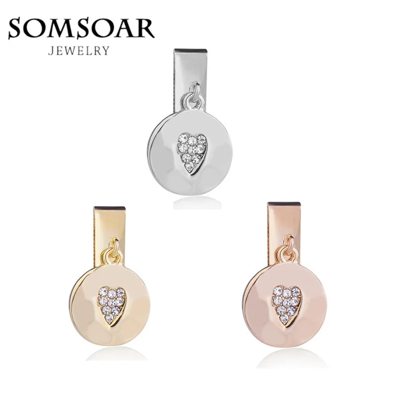 Ювелирные изделия Somsoar, подвески с кристаллами в форме сердца, подходят для кожаного браслета из нержавеющей стали с сеткой, 10 шт./партия Ювелирные изделия Somsoar, подвески с кристаллами в форме сердца, подходят для кожаного браслета из нержавеющей стали с сеткой, 10 шт./партия