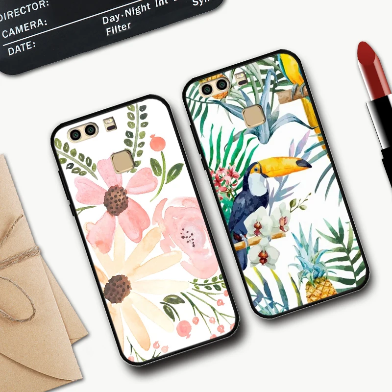 Силиконовый чехол Art Flowers Leaf для Huawei honor 6A 7A Pro 7X 8 Lite 8A 8X 8C 9 Note 10 View 20 20S 9X|Бамперы| |