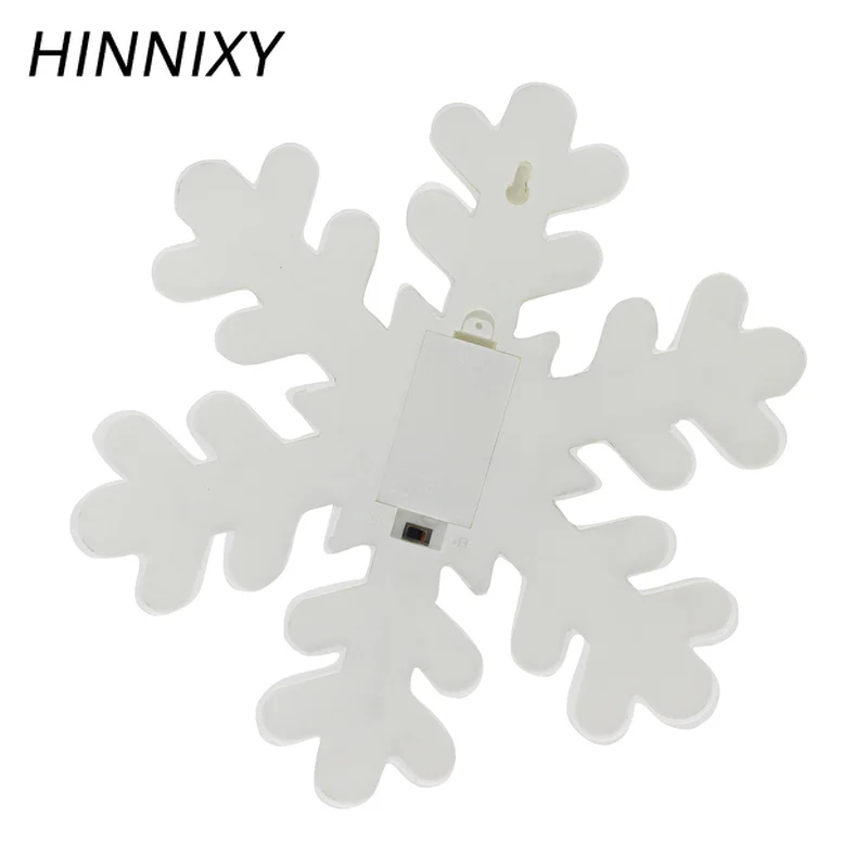 Hinnixy LED 3D ночные светильники Милая Снежинка Форма звезда синяя Луна облако белый