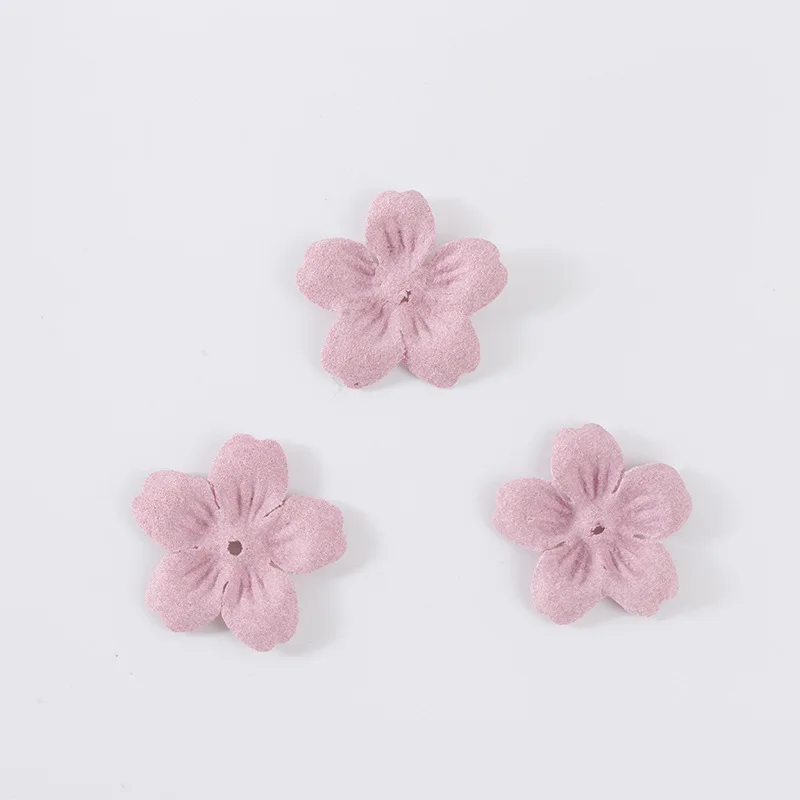 Pink Flowers 50 шт. головные уборы аксессуары из микрофибры цветы лезвие DIY ремесло поставки одежды Декор Девушка заколка для волос материалы Дети аппликация - Цвет: Pink Flowers