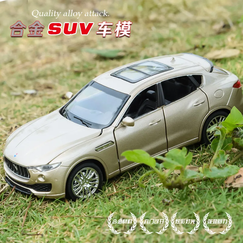 Литой Автомобиль SUV Maserati Levante 1:32 модель автомобиля из металлического сплава моделирование откатные автомобили игрушки для детей Подарки для детей