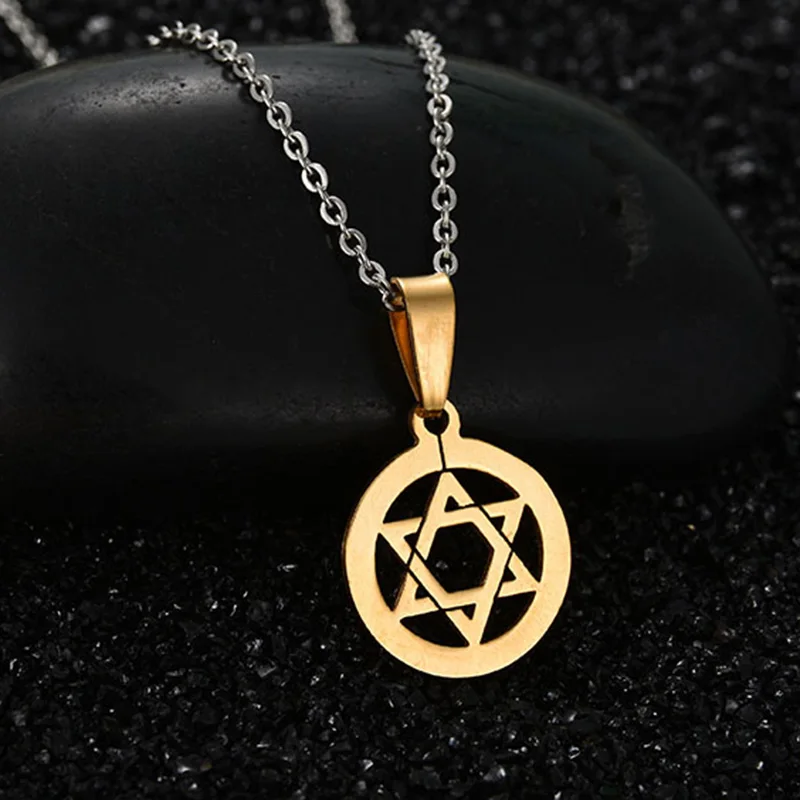 ELSEMODE Звезда Давида кулон Judaica ожерелье ювелирные изделия из нержавеющей