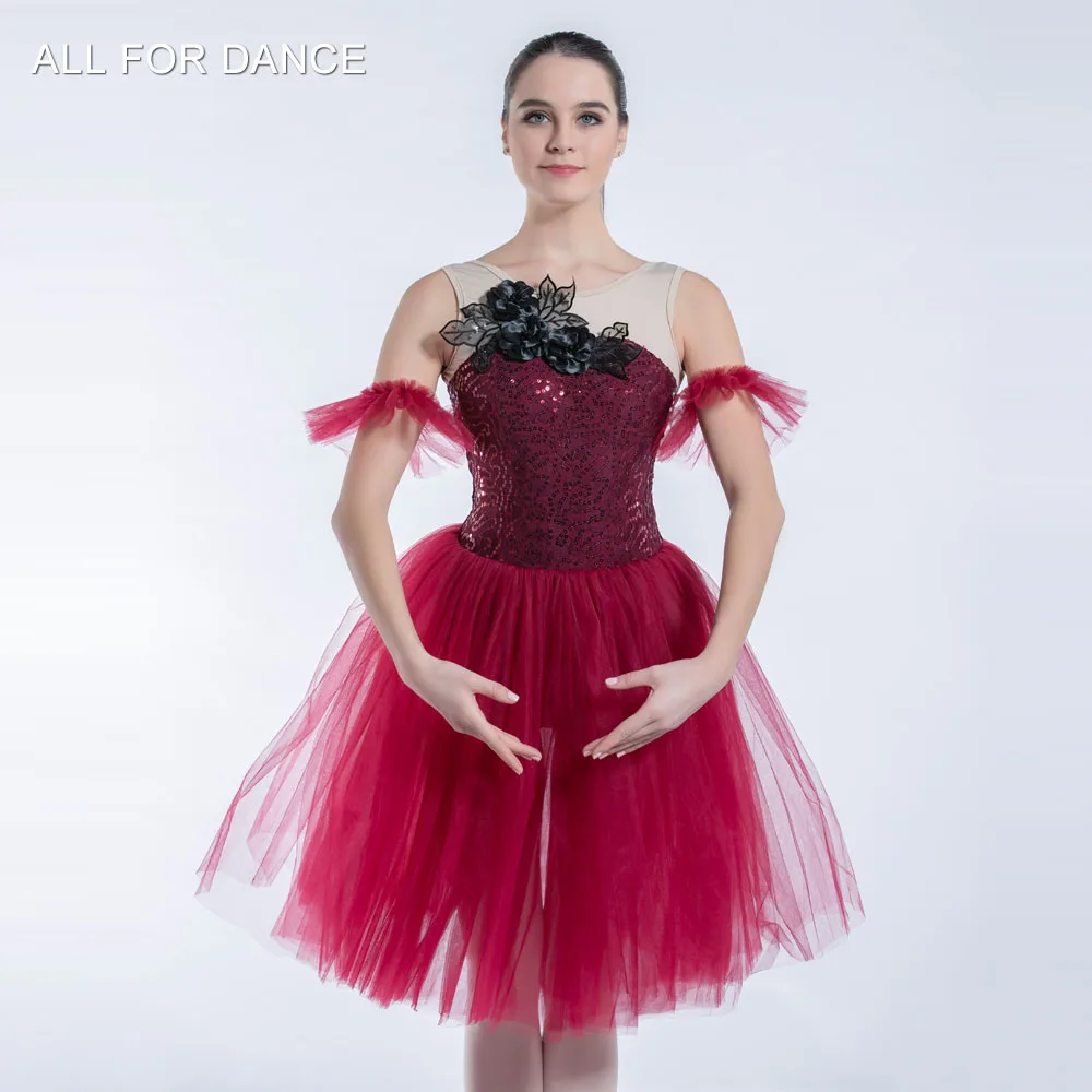 Burgundy Sequin Lace Top Bodice Romantic Ballet Tutu Girl &amp Women Stage Performance Ballerina Dance 19334 | Тематическая одежда