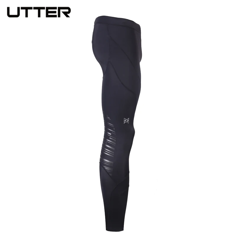UTTER J13 Men Black Compression Pants Sports Running Tights Jogging Leggings Fitness Gym Clothing Tights for Fitness Sportswear
