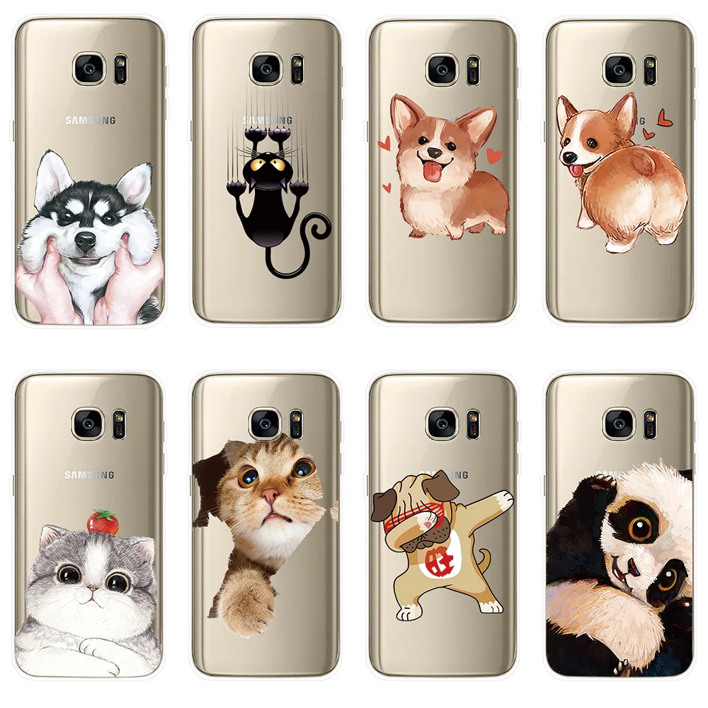 Силиконовые чехлы из ТПУ для Samsung Galaxy S6 S7 край S8 S9 S10 плюс S10e A6S A8S A9S 2018 Note 8 9 чехол