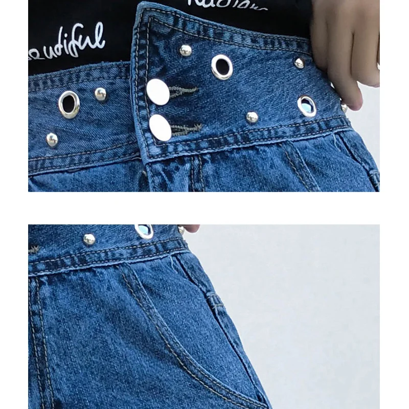 

New Fashion Black Denim Shorts Women Loose High Waist Sexy Casual A Line Tassel Wide Leg Denim Shorts Female 2019 Summer