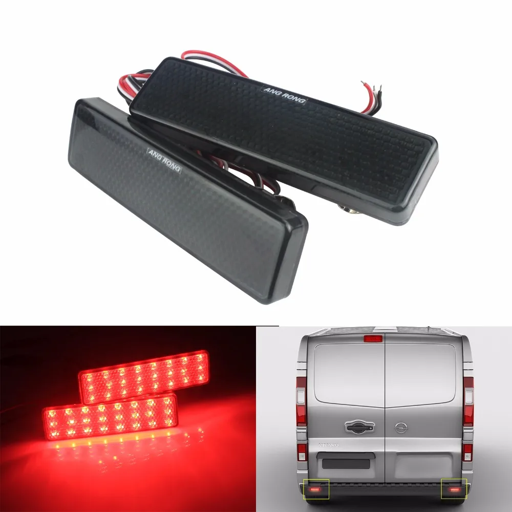 

ANGRONG Black Smoked Lens Rear Bumper Reflector Light L+R (CA327) For Renault Master Trafic