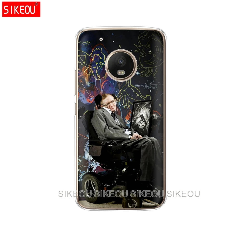 Силиконовый чехол для телефона Motorola Moto G6 G5 G5S Z2 Z3 PLAY PLUS X4 E4 E5 C Stephen William Hawking|Бамперы|