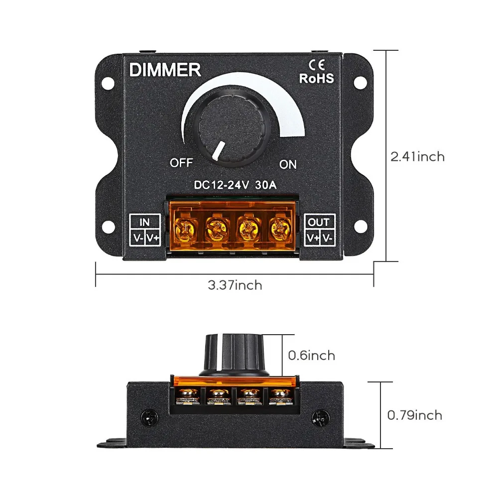 PWM контроллер затемнения для светильник Ной ленты DC 12V - 24V регулятор яркости