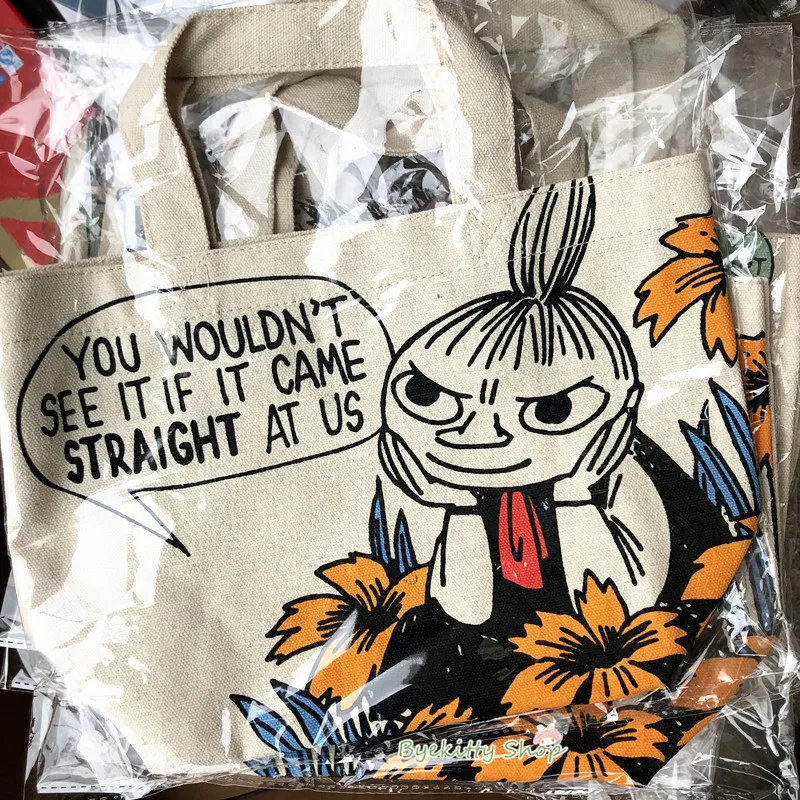 Moomin японская сумка на молнии Bolsa Organizadora хлопковая Холщовая Сумка через плечо