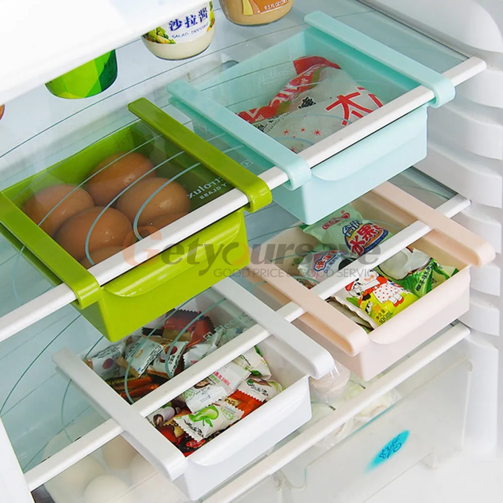 Fridge storage layer separator multi-purpose rack kitchen refrigerator space saver evacuation classification compartment shelf | Дом и сад