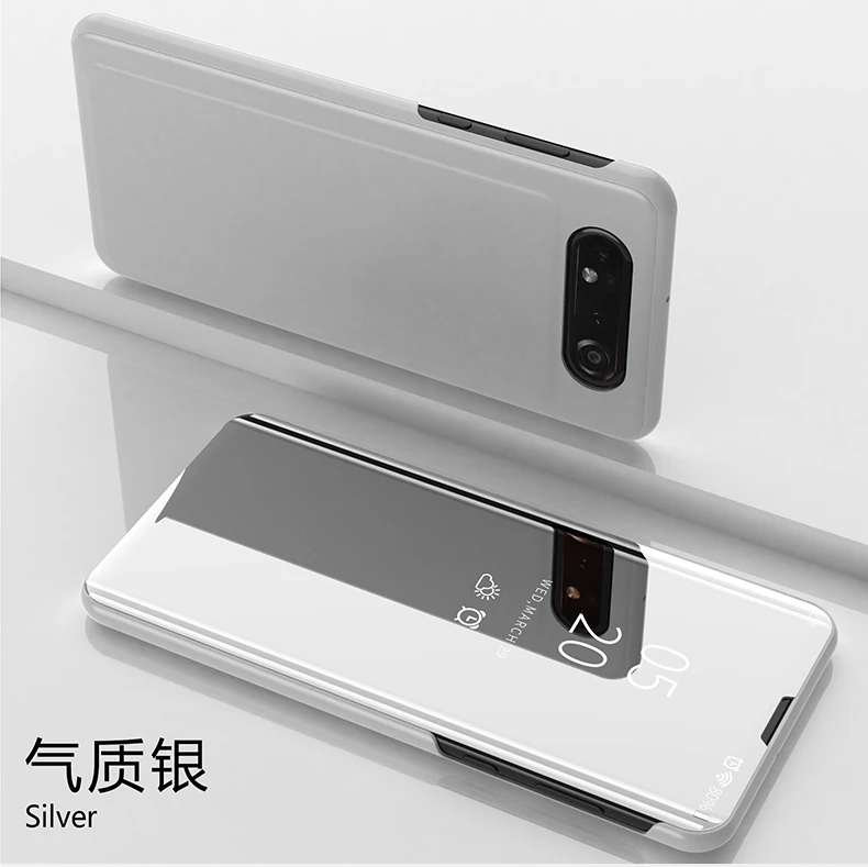 Прозрачный смарт-зеркало заднего вида чехол для телефона для samsung A90 A80 A70 A60 A50 A40 A30 A20e A10 откидная крышка для Galaxy M10 M20 M30 принципиально Капа