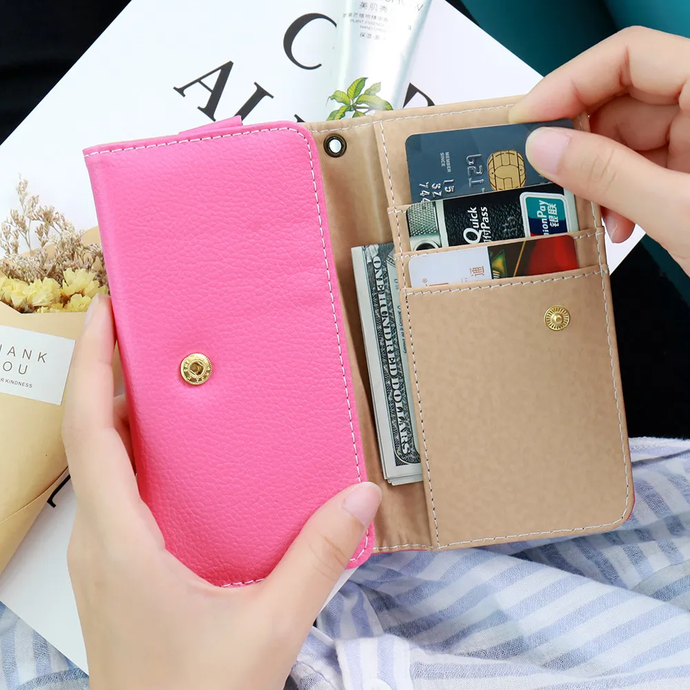 KISSCASE общего бумажник кошелек из искусственной кожи мини-сумка для телефона чехол