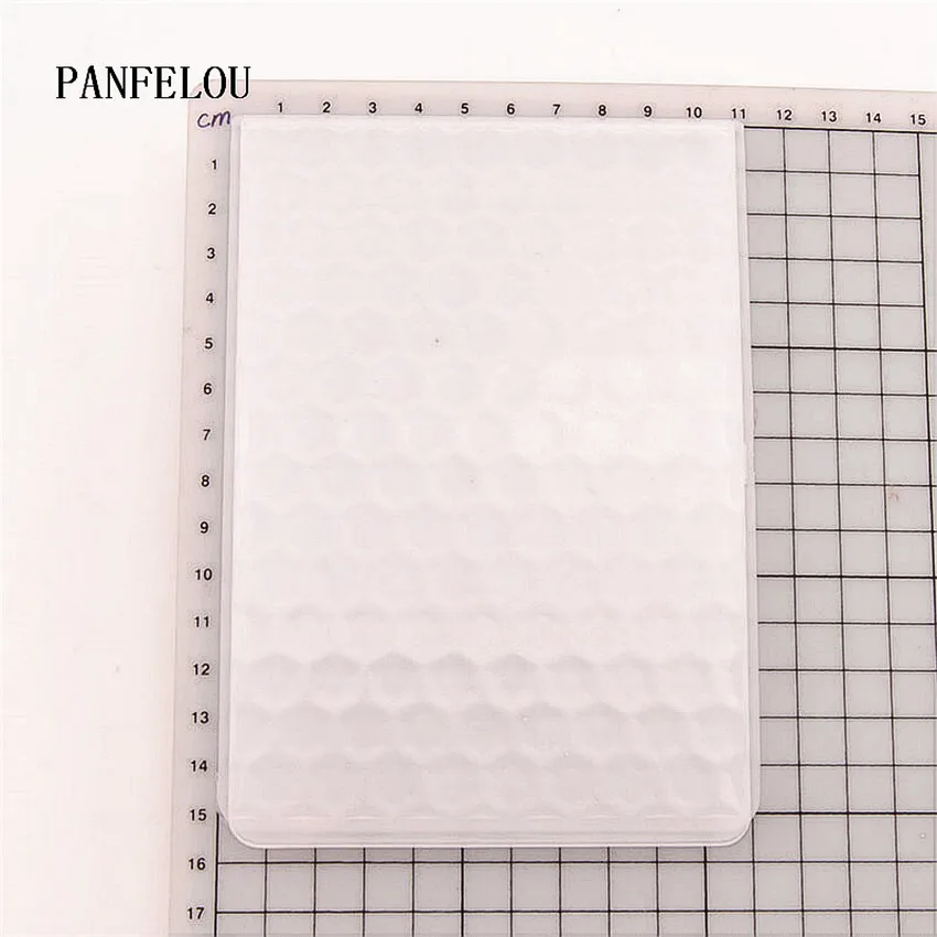 PANFELOU 3D Lozenge honeycomb папки для тиснения пластиковый шаблон скрапбукинга DIY помадка