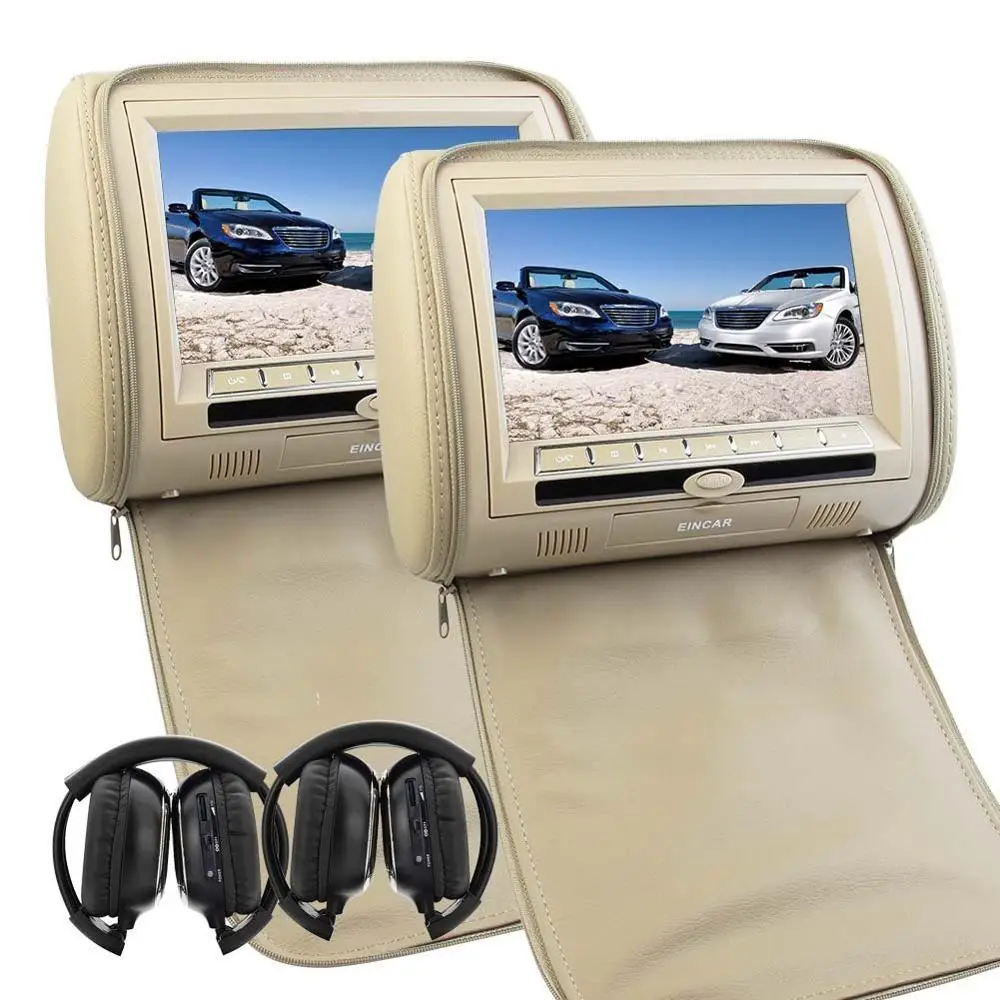 Пара 9 &quotподголовник автомобиля DVD плеер с TFT цифровой экран lcd автомобильный