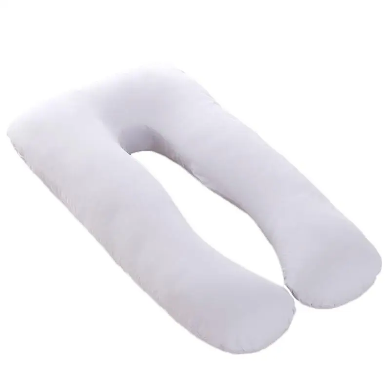 Белый Подушка для сна для беременных с хлопковой наволочкой для женского тела u-образные подушки для беременных - Цвет: Белый