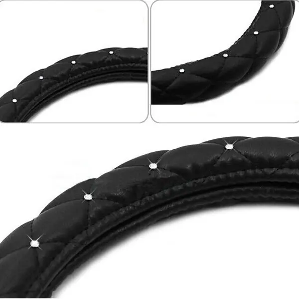 38 см Роскошный чехол рулевого колеса автомобиля покрытый стразами кристаллами