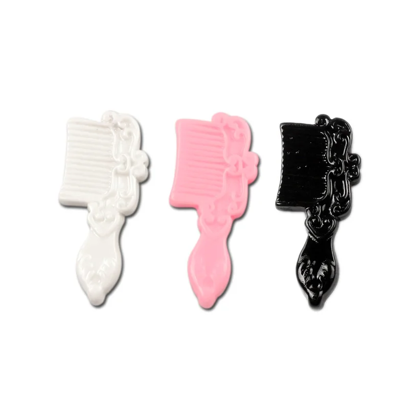 LF 30 шт Смешанные полимерная расческа Украшения кабошон с плоской задней частью