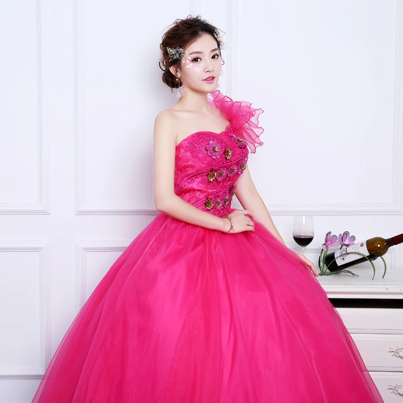 Сексуальные розовые платья для девушек бальное платье с аппликацией из фатина в