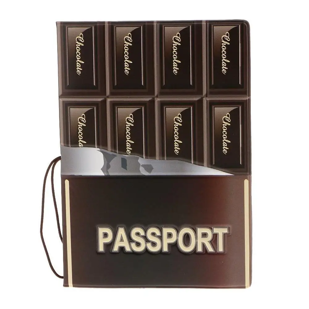 Chocalate Милые мужские дорожные обложки для паспорта, аксессуары для путешествий, ID Bank, сумка для кредитных карт, чехол держатель для паспорта, высокое качество, маленький подарок - Цвет: Chocalate