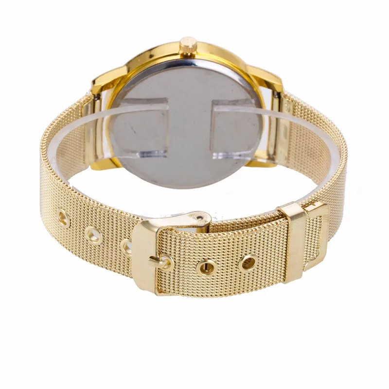 Женские часы модные женские с кристаллами браслет из золотой нержавеющей стали